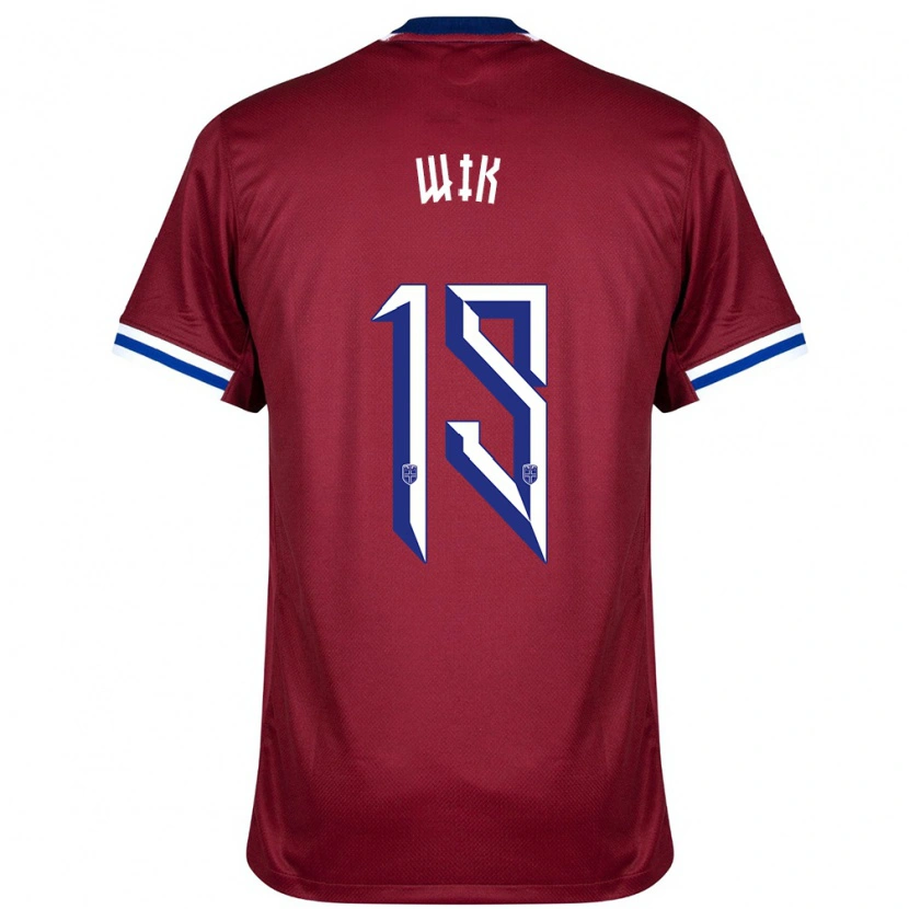 Danxen Kid Norway Nicholas Wik #19 Red Blue White Home Jersey 24-26 T-Shirt