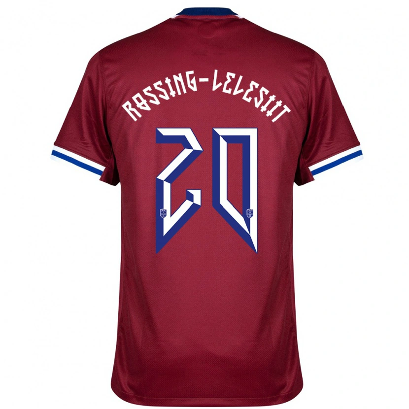 Danxen Kid Norway Alexander Røssing-Lelesiit #20 Red Blue White Home Jersey 24-26 T-Shirt