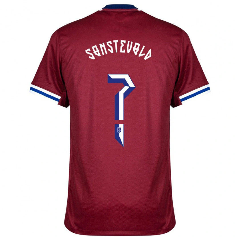 Danxen Kid Norway Anja Sønstevold #0 Red Blue White Home Jersey 24-26 T-Shirt