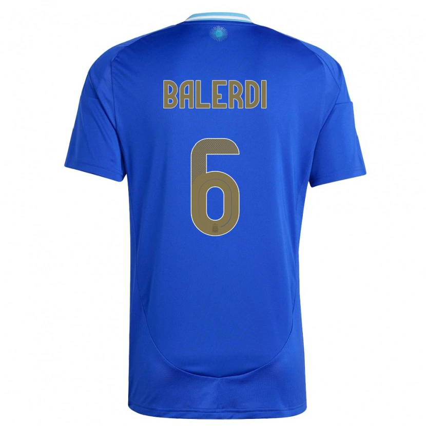 Danxen Kid Argentina Leonardo Balerdi #6 Blue Away Jersey 24-26 T-Shirt