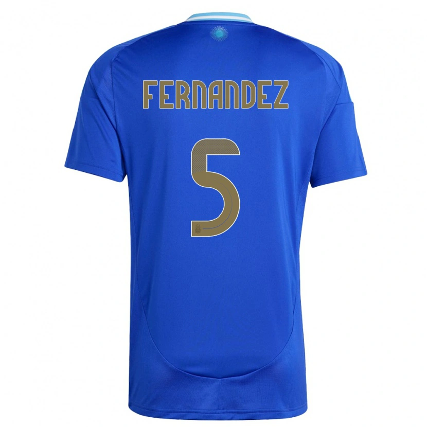 Danxen Kid Argentina Ezequiel Fernández #5 Blue Away Jersey 24-26 T-Shirt