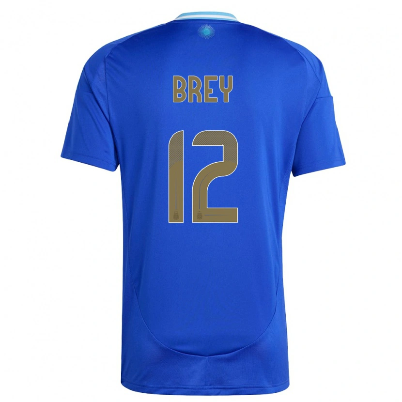 Danxen Kid Argentina Leandro Brey #12 Blue Away Jersey 24-26 T-Shirt