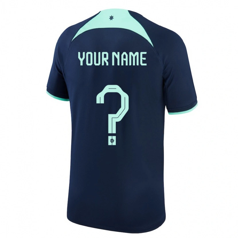 Danxen Kid Australia Your Name #0 Dark Blue Away Jersey 24-26 T-Shirt