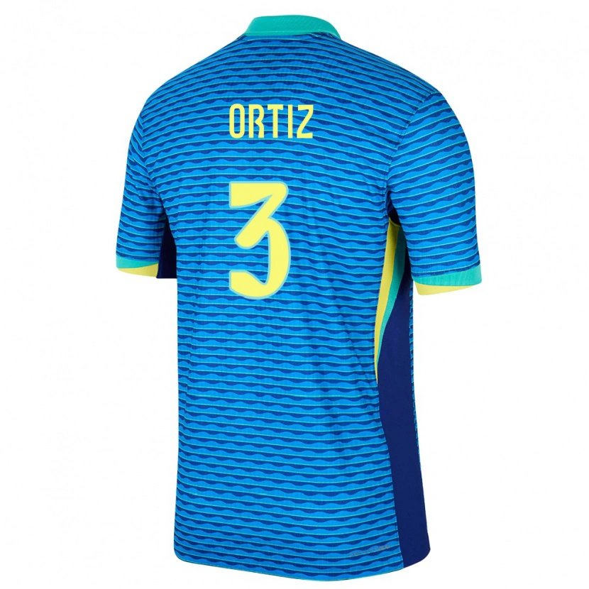 Danxen Kid Brazil Léo Ortiz #3 Blue Away Jersey 24-26 T-Shirt