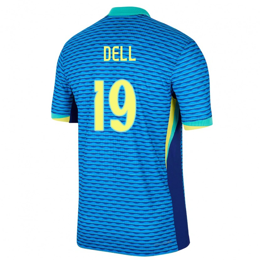 Danxen Kid Brazil Dell #19 Blue Away Jersey 24-26 T-Shirt