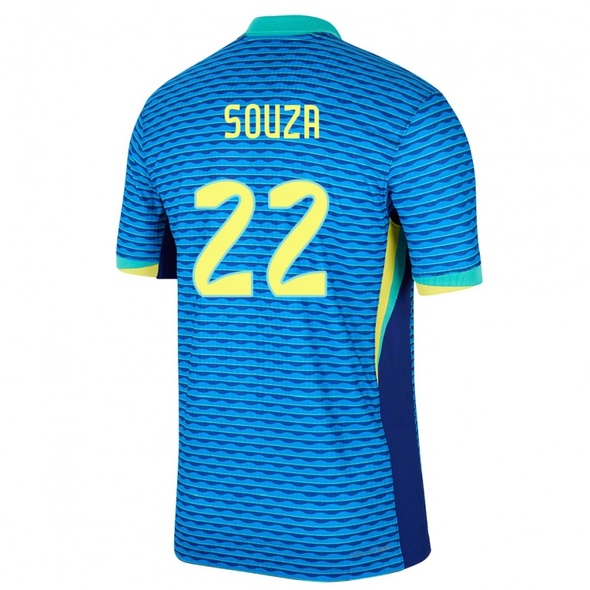 Danxen Kid Brazil Luiz Souza #22 Blue Away Jersey 24-26 T-Shirt