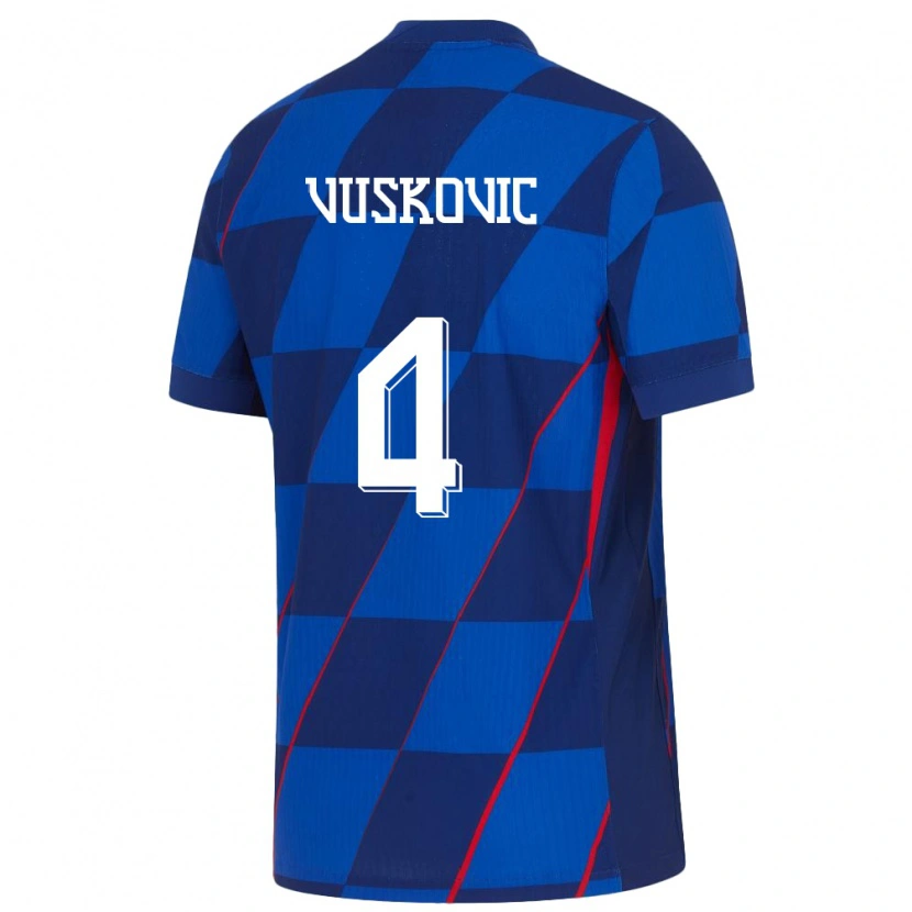 Danxen Kid Croatia Luka Vuskovic #4 Blue Away Jersey 24-26 T-Shirt