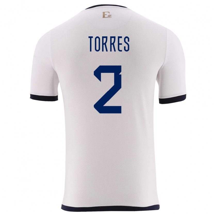 Danxen Kid Ecuador Félix Torres #2 White Away Jersey 24-26 T-Shirt