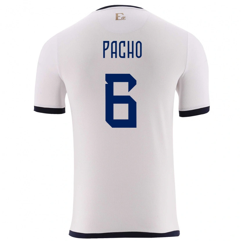 Danxen Kid Ecuador Willian Pacho #6 White Away Jersey 24-26 T-Shirt