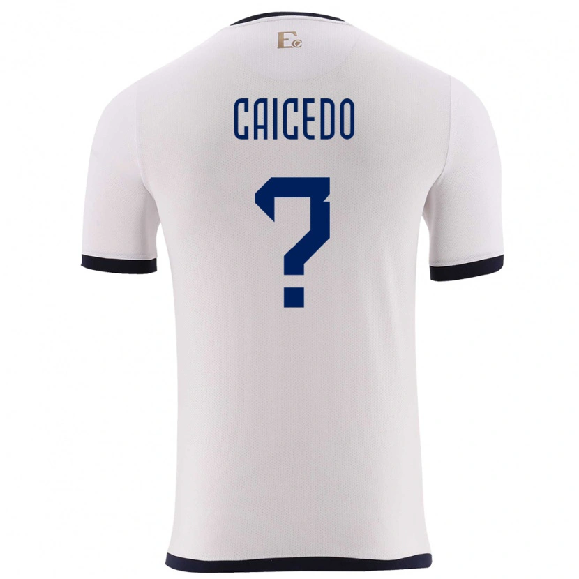 Danxen Kid Ecuador Maikel Caicedo #0 White Away Jersey 24-26 T-Shirt