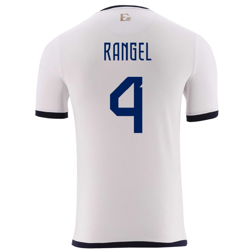 Danxen Kid Ecuador Álex Rangel #4 White Away Jersey 24-26 T-Shirt