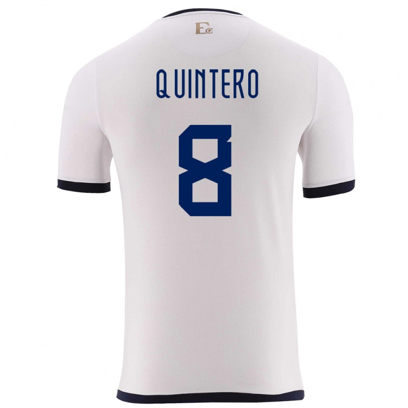 Danxen Kid Ecuador Hólger Quintero #8 White Away Jersey 24-26 T-Shirt