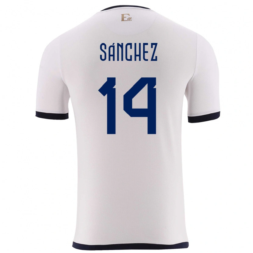 Danxen Kid Ecuador Carlos Sánchez #14 White Away Jersey 24-26 T-Shirt