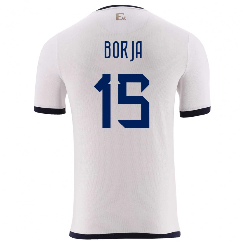 Danxen Kid Ecuador Ronny Borja #15 White Away Jersey 24-26 T-Shirt