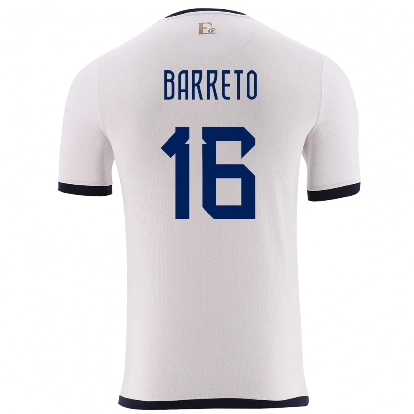 Danxen Kid Ecuador Andry Barreto #16 White Away Jersey 24-26 T-Shirt