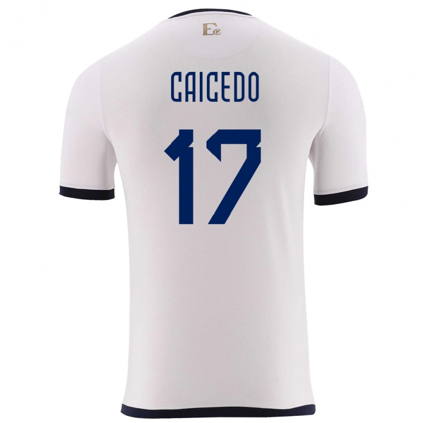 Danxen Kid Ecuador Yorkaeff Caicedo #17 White Away Jersey 24-26 T-Shirt