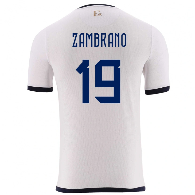 Danxen Kid Ecuador Cristhoper Zambrano #19 White Away Jersey 24-26 T-Shirt