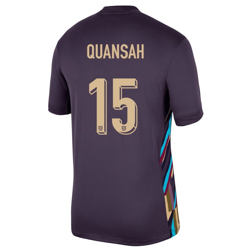 Danxen Kid England Jarell Quansah #15 Dark Raisin Away Jersey 24-26 T-Shirt