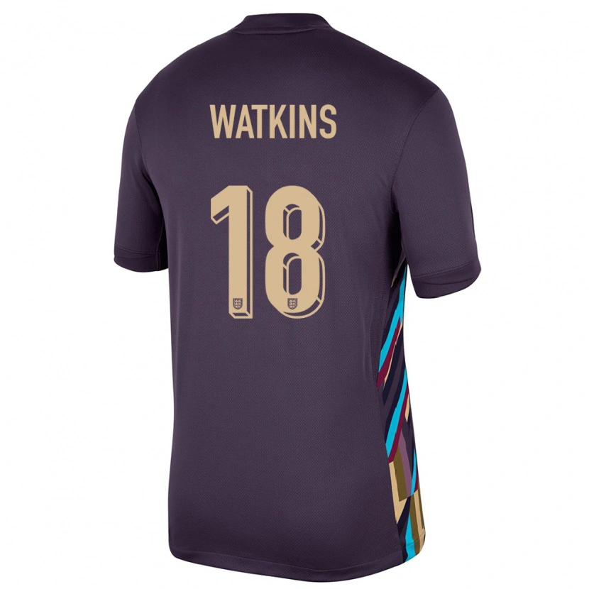 Danxen Kid England Ollie Watkins #18 Dark Raisin Away Jersey 24-26 T-Shirt