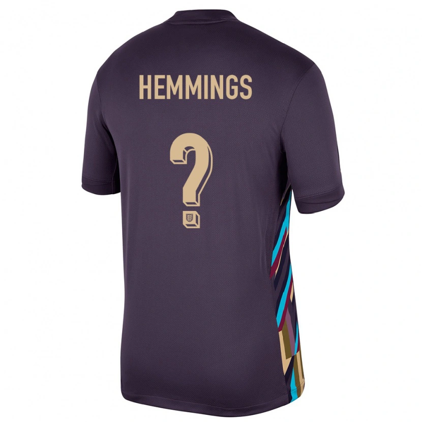 Danxen Kid England George Hemmings #0 Dark Raisin Away Jersey 24-26 T-Shirt