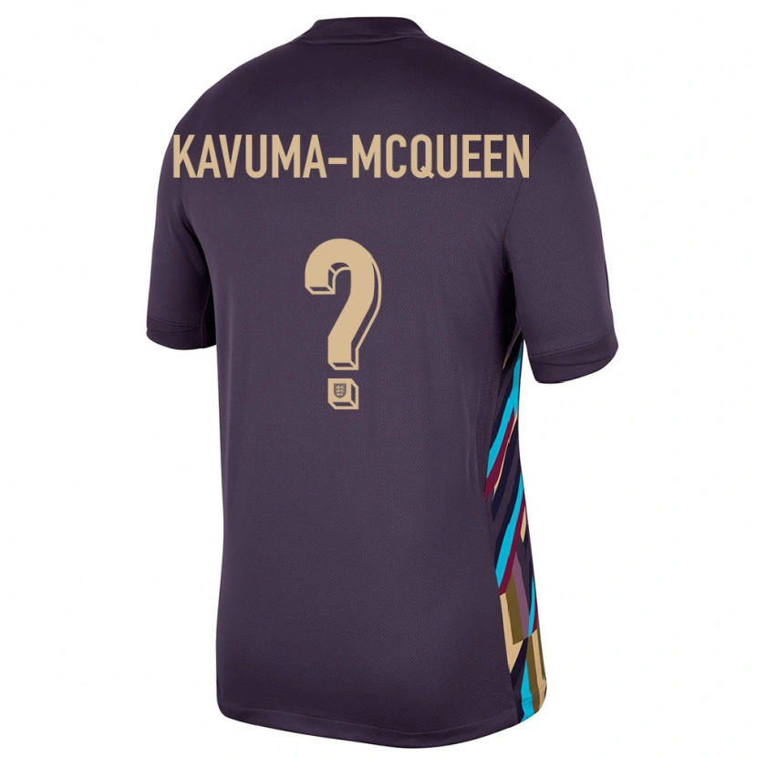 Danxen Kid England Ryan Kavuma-Mcqueen #0 Dark Raisin Away Jersey 24-26 T-Shirt