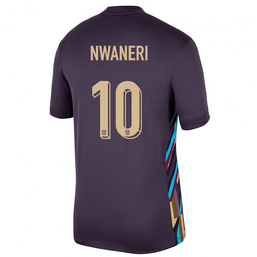 Danxen Kid England Ethan Nwaneri #10 Dark Raisin Away Jersey 24-26 T-Shirt