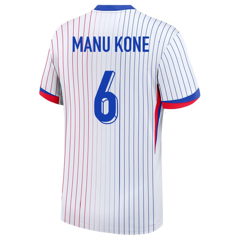 Danxen Kid France Manu Koné #6 White Away Jersey 24-26 T-Shirt