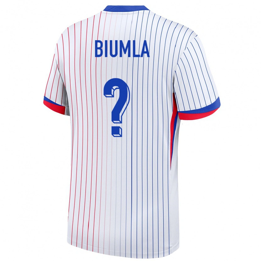 Danxen Kid France Emmanuel Biumla #0 White Away Jersey 24-26 T-Shirt