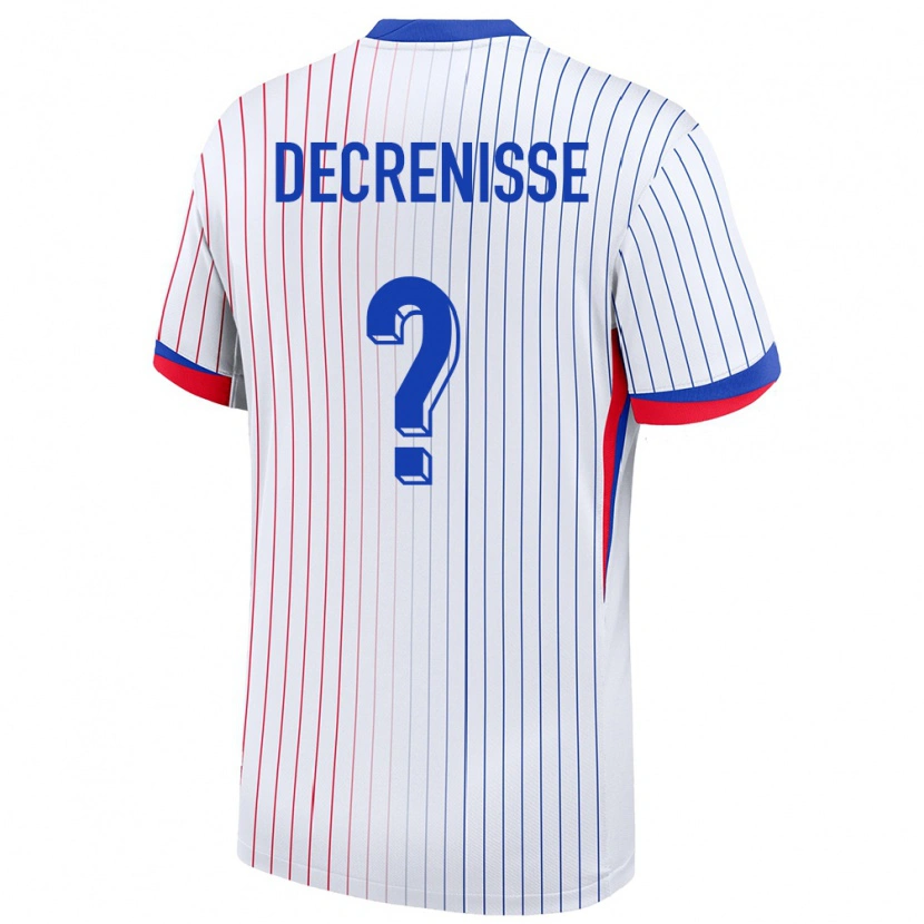 Danxen Kid France Axel Decrenisse #0 White Away Jersey 24-26 T-Shirt