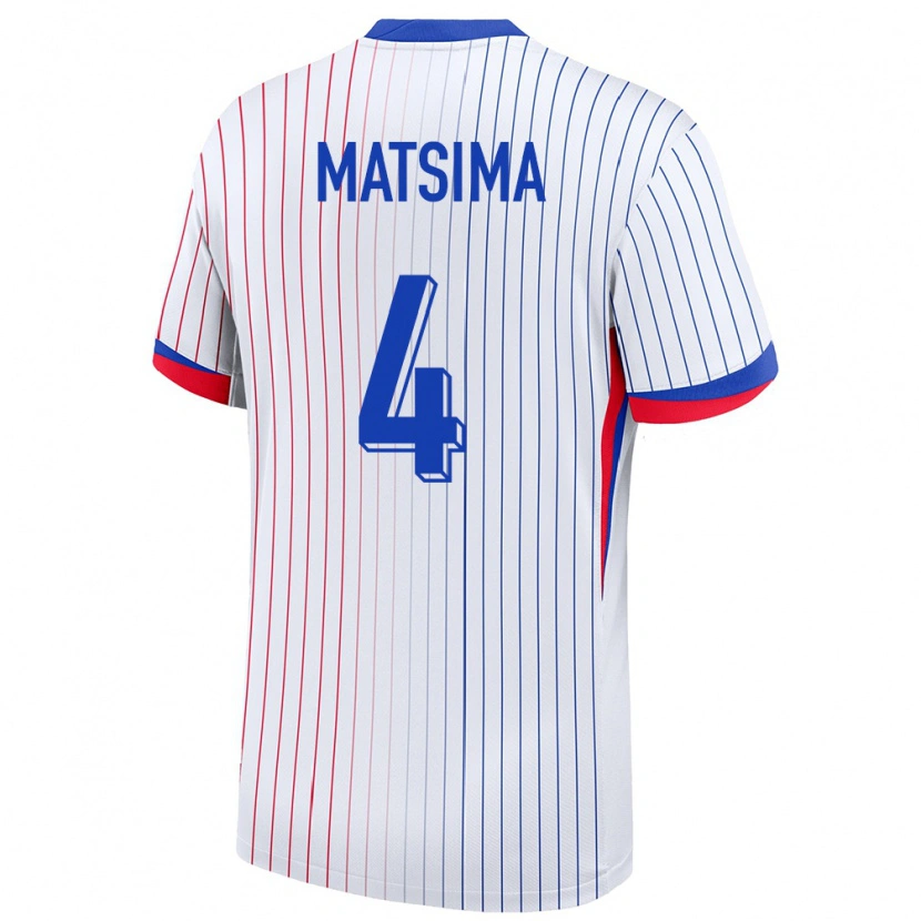 Danxen Kid France Chrislain Matsima #4 White Away Jersey 24-26 T-Shirt