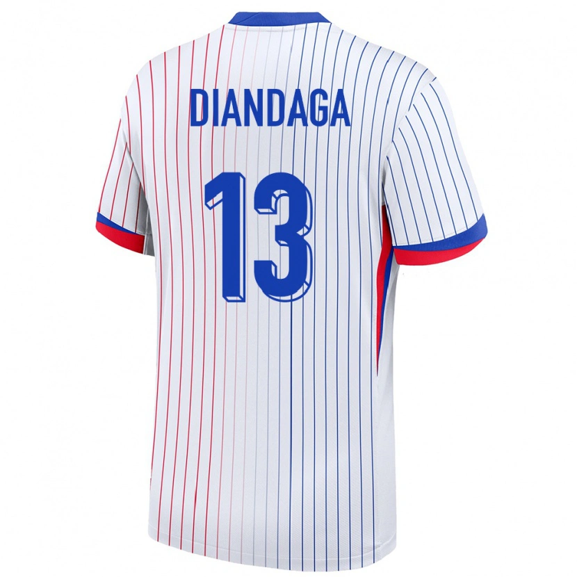 Danxen Kid France Hermann Diandaga #13 White Away Jersey 24-26 T-Shirt