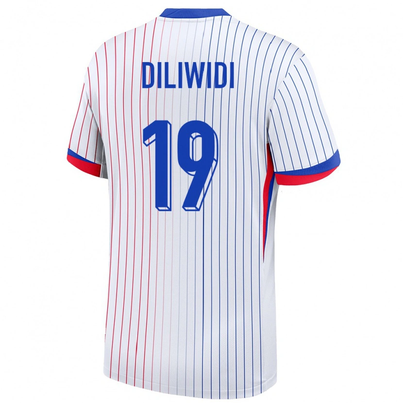 Danxen Kid France Kembo Diliwidi #19 White Away Jersey 24-26 T-Shirt