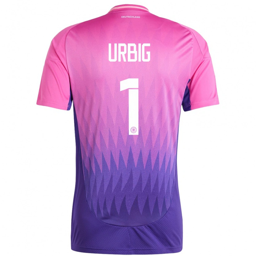 Danxen Kid Germany Jonas Urbig #1 Pink Purple Away Jersey 24-26 T-Shirt