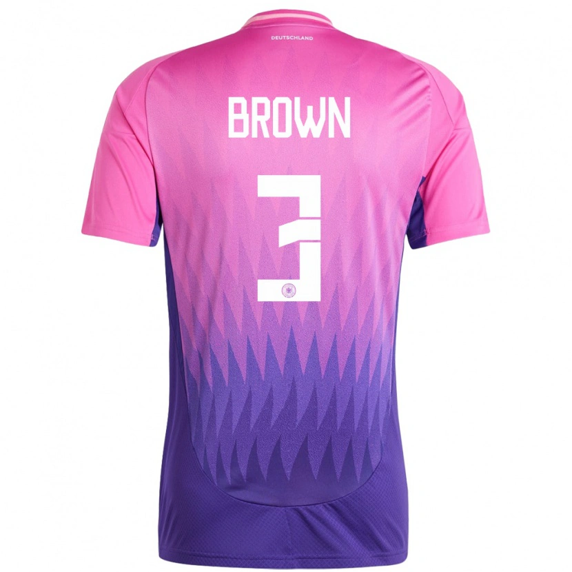 Danxen Kid Germany Nathaniel Brown #3 Pink Purple Away Jersey 24-26 T-Shirt