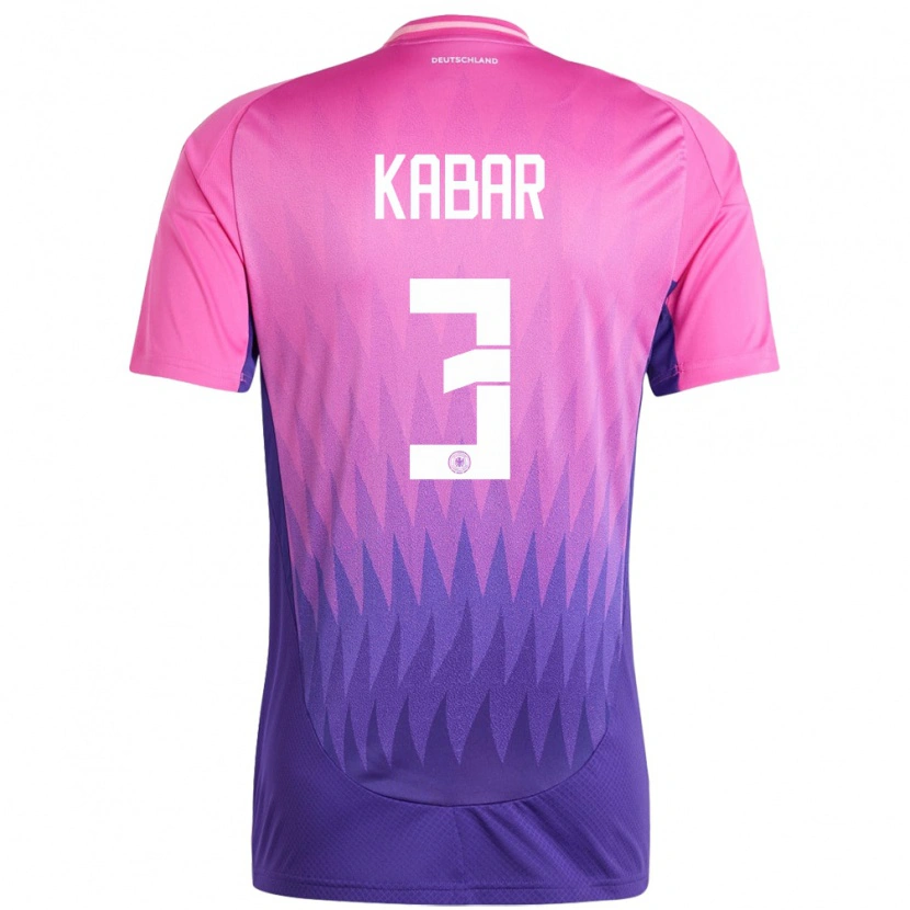 Danxen Kid Germany Almugera Kabar #3 Pink Purple Away Jersey 24-26 T-Shirt