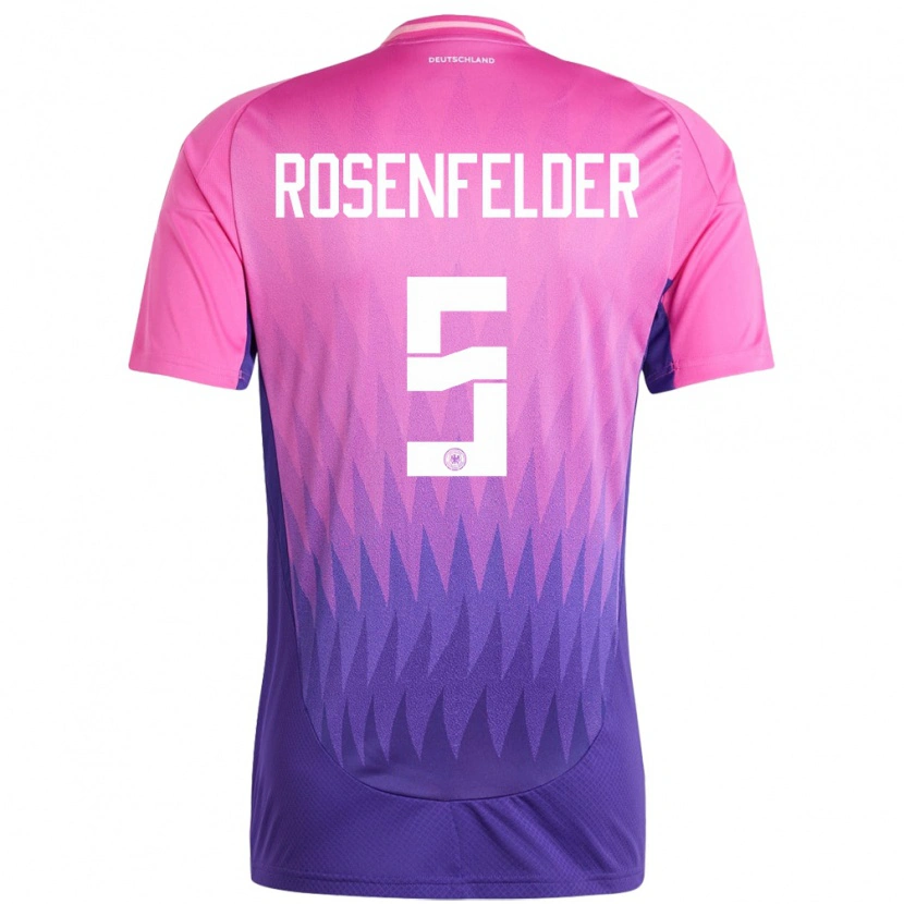 Danxen Kid Germany Max Rosenfelder #5 Pink Purple Away Jersey 24-26 T-Shirt