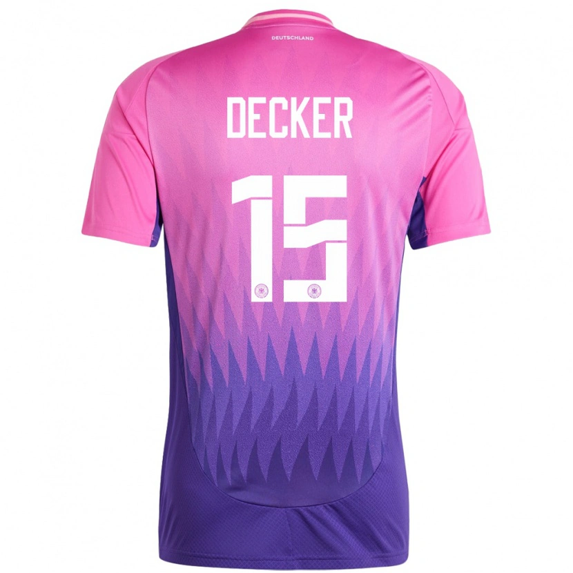 Danxen Kid Germany Elias Decker #15 Pink Purple Away Jersey 24-26 T-Shirt