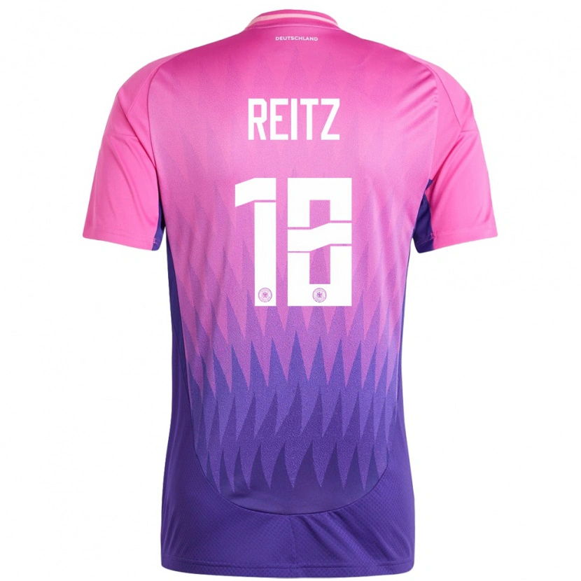 Danxen Kid Germany Rocco Reitz #18 Pink Purple Away Jersey 24-26 T-Shirt