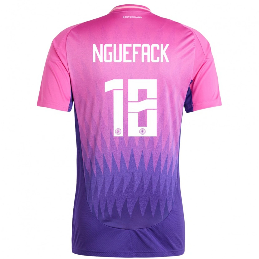 Danxen Kid Germany Mathieu Nguefack #18 Pink Purple Away Jersey 24-26 T-Shirt