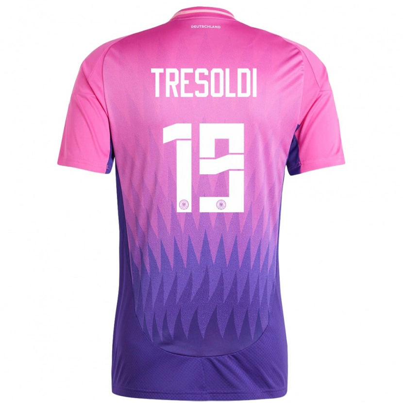 Danxen Kid Germany Nicolò Tresoldi #19 Pink Purple Away Jersey 24-26 T-Shirt