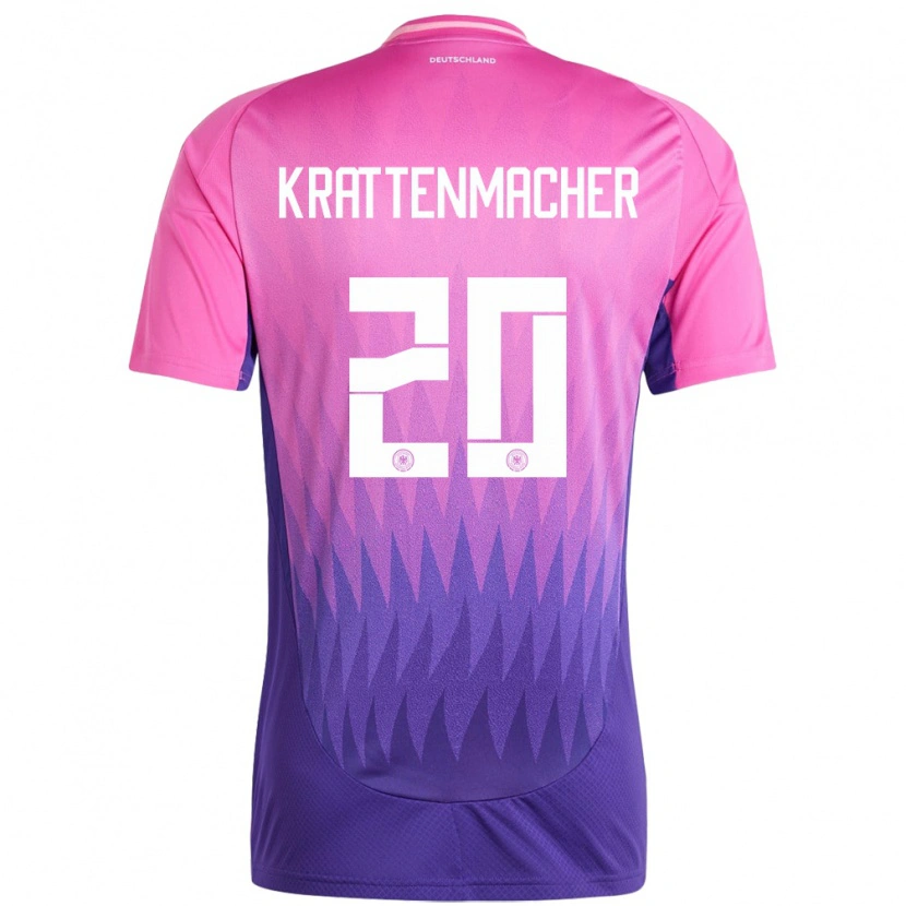 Danxen Kid Germany Maurice Krattenmacher #20 Pink Purple Away Jersey 24-26 T-Shirt