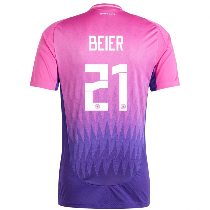 Danxen Kid Germany Maximilian Beier #21 Pink Purple Away Jersey 24-26 T-Shirt