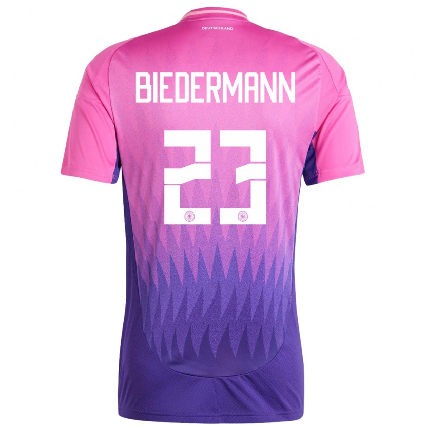 Danxen Kid Germany Nico Biedermann #23 Pink Purple Away Jersey 24-26 T-Shirt