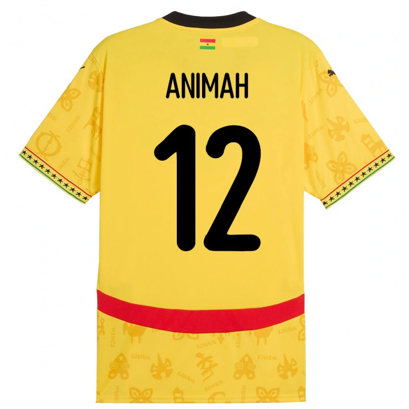 Danxen Kid Ghana Grace Animah #12 Yellow Away Jersey 24-26 T-Shirt