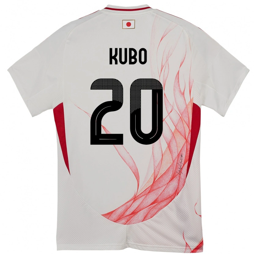 Danxen Kid Japan Takefusa Kubo #20 White Away Jersey 24-26 T-Shirt