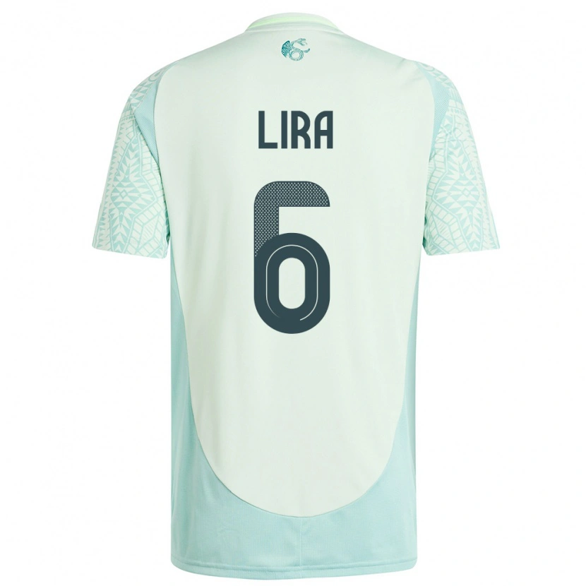 Danxen Kid Mexico Érik Lira #6 Linen Green Away Jersey 24-26 T-Shirt