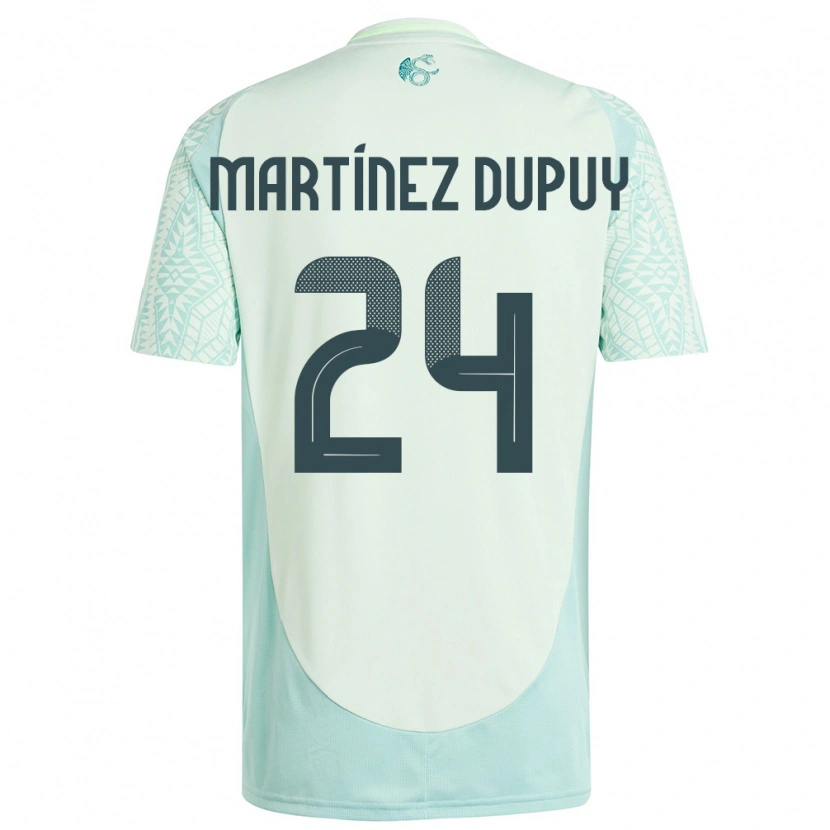 Danxen Kid Mexico Luca Martínez Dupuy #24 Linen Green Away Jersey 24-26 T-Shirt