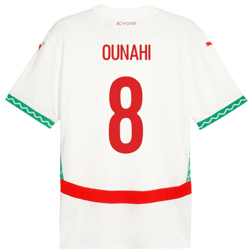 Danxen Kid Morocco Azzedine Ounahi #8 White Away Jersey 24-26 T-Shirt