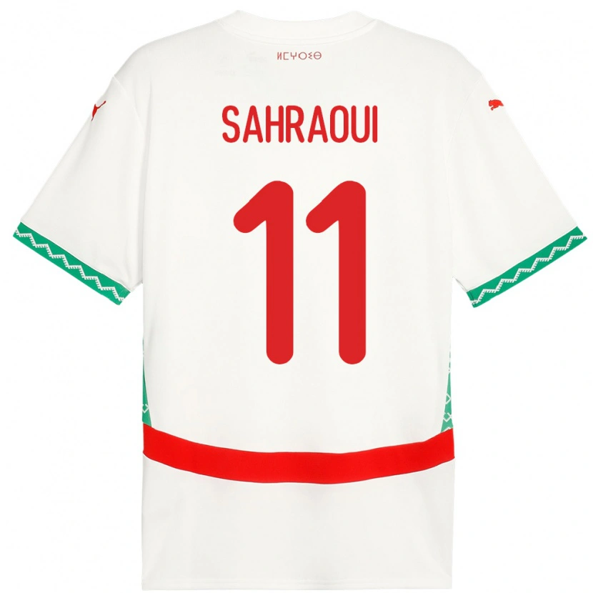 Danxen Kid Morocco Osame Sahraoui #11 White Away Jersey 24-26 T-Shirt