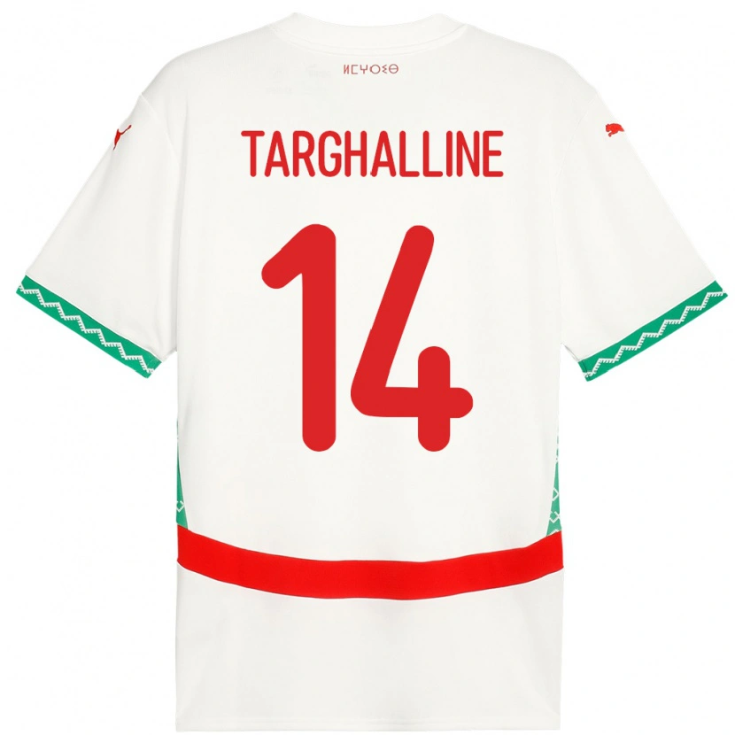 Danxen Kid Morocco Oussama Targhalline #14 White Away Jersey 24-26 T-Shirt